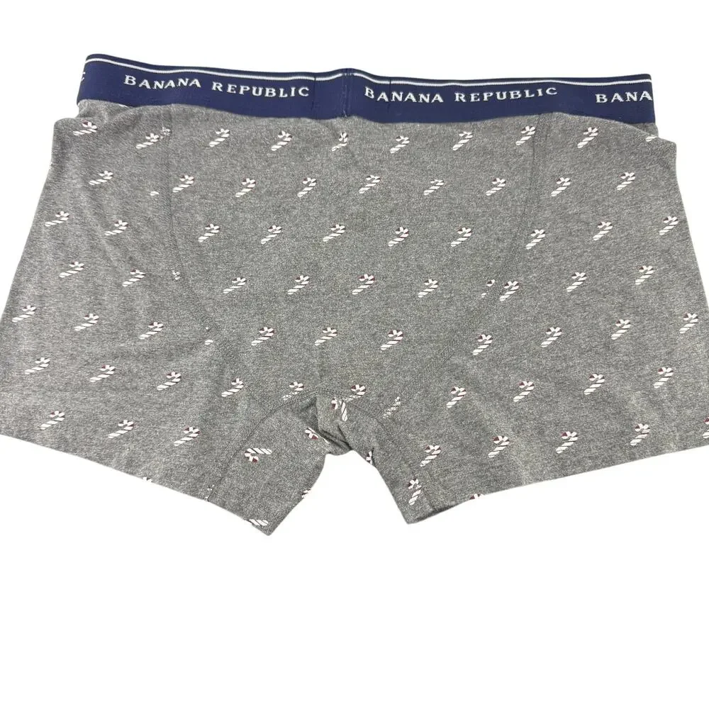 Banana Republic Candycane White Grey Mens Boxer Size Medium